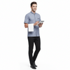 Half Sleeve Waiter Uniform – Steel Grey & Black – view 3