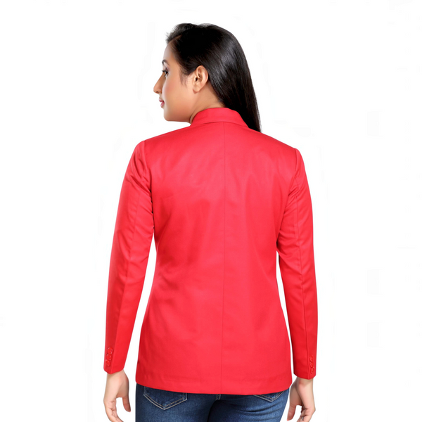 Women's slim fit TR blazer – Red – view 7