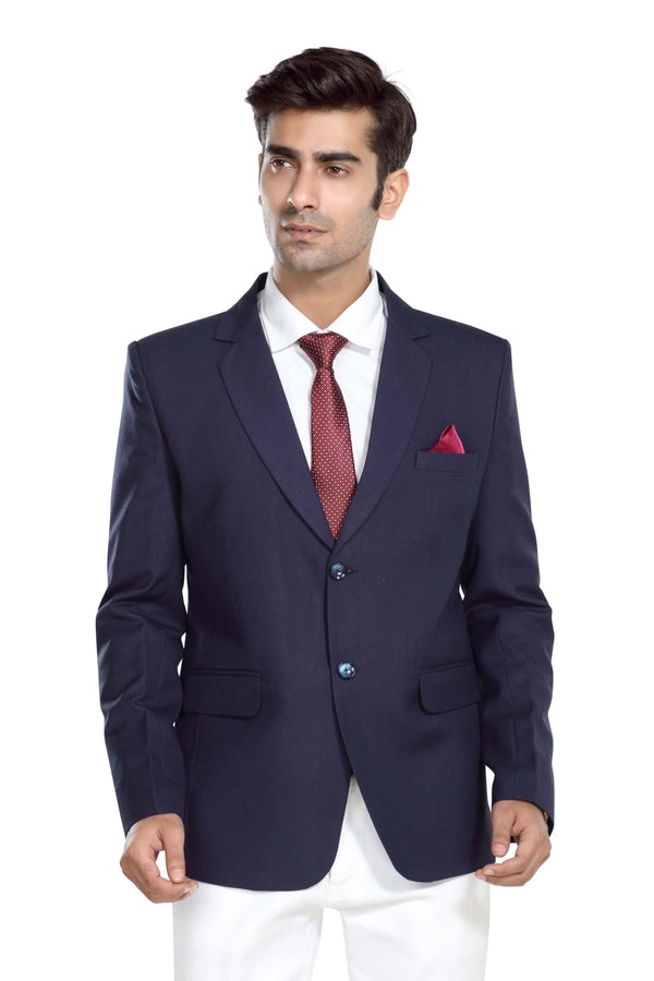 Men's sangam blue slim fit formal blazer – view 2