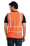 Orange reflective safety jacket with 1 inch tape