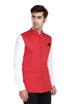 Men's Red TR Nehru jacket – view 3
