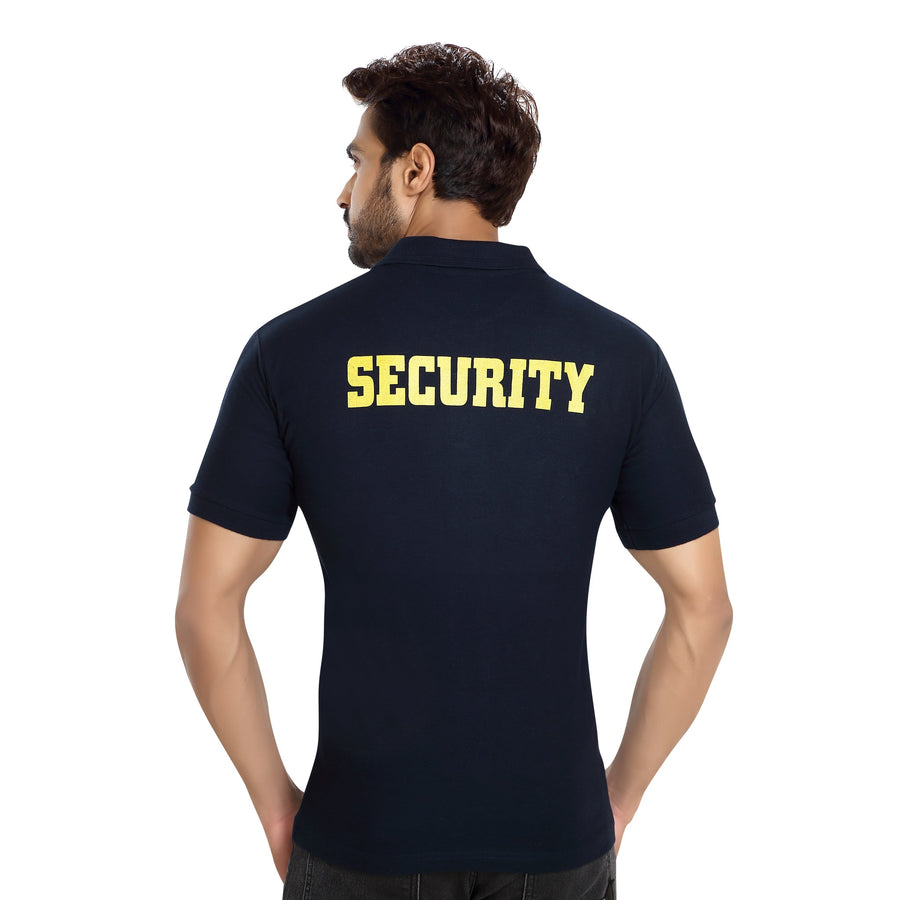 Security Polo T-Shirt – Navy Blue - Back