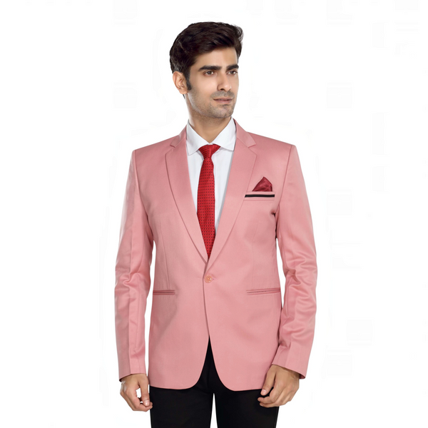 Men's slim fit TR blazer – Blossom Pink – view 1