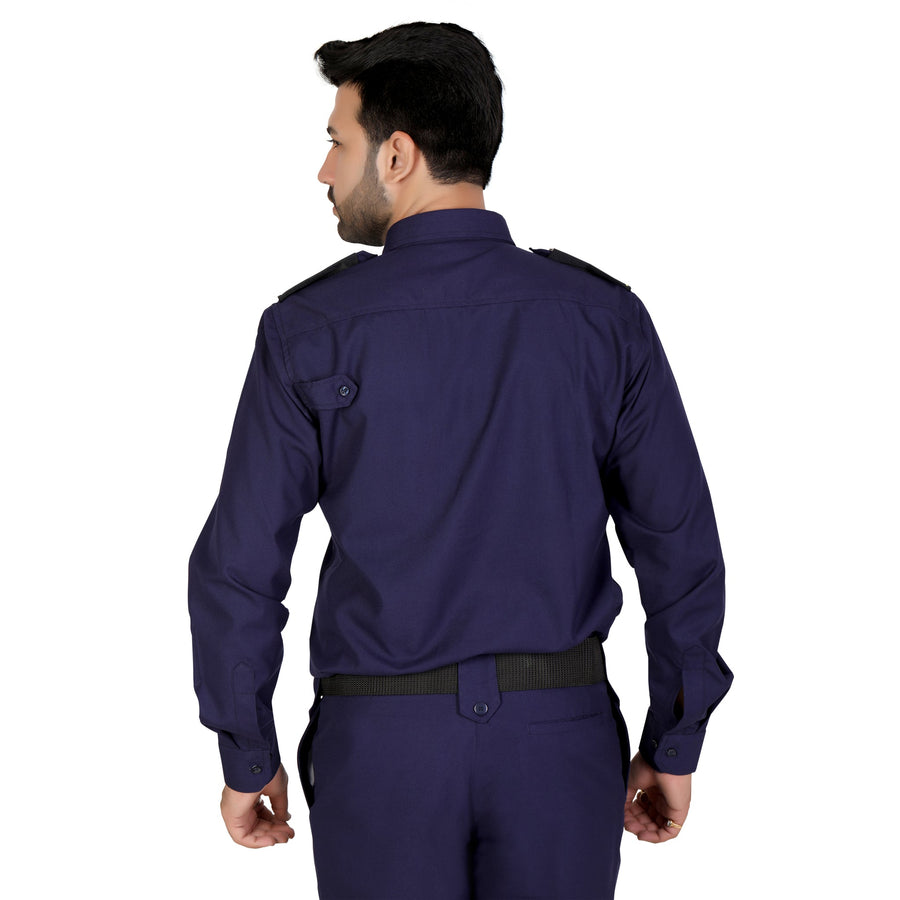 Security Guard Uniform Shirt & Pant – Navy Blue - Left Sleeve