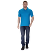 Turquoise Blue polo T-shirt (100% cotton) – full body view