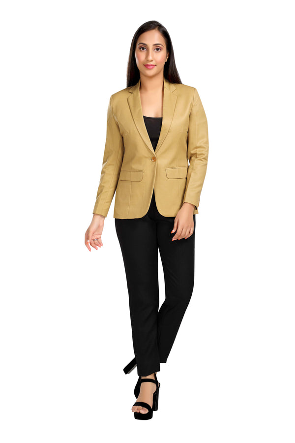 Women's slim fit TR blazer – Beige – view 1