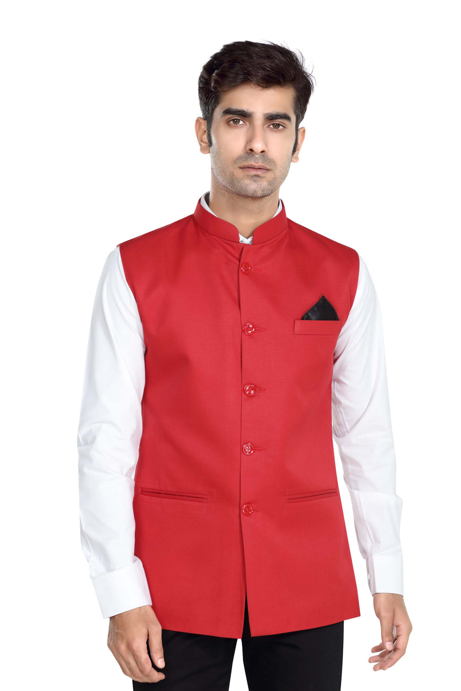 Men's TR Nehru Jacket – Red - Front