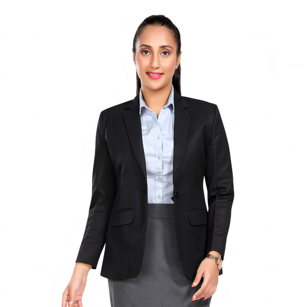 Women's slim fit TR blazer – Black – view 4