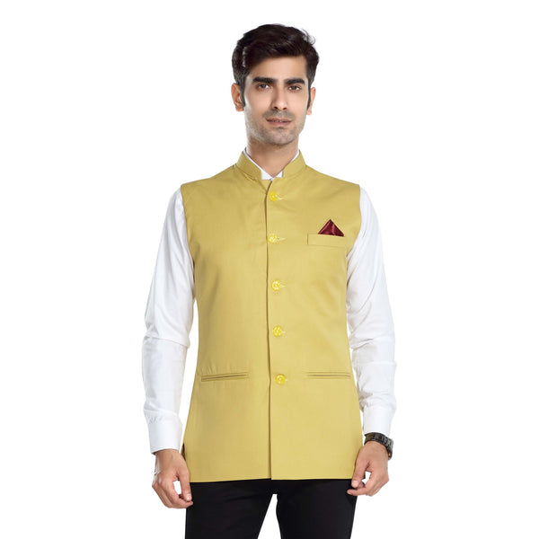 Men's TR Nehru Jacket – Golden
