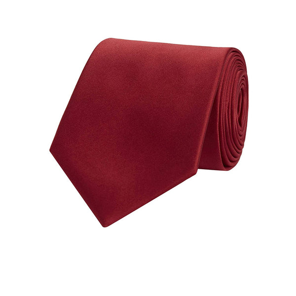 Solid Satin Formal Tie – Red