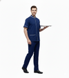Half Sleeve Waiter Uniform – Navy Blue & White – view 2