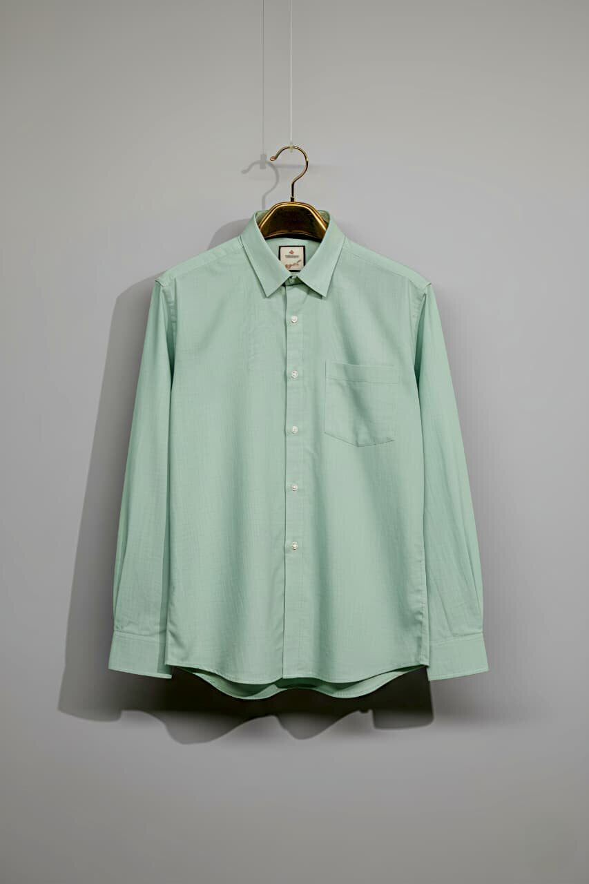 Men's Fil-a-Fil Formal Shirt – Mint Green - Front