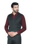 Men's dark green slim fit TR waistcoat – view 3