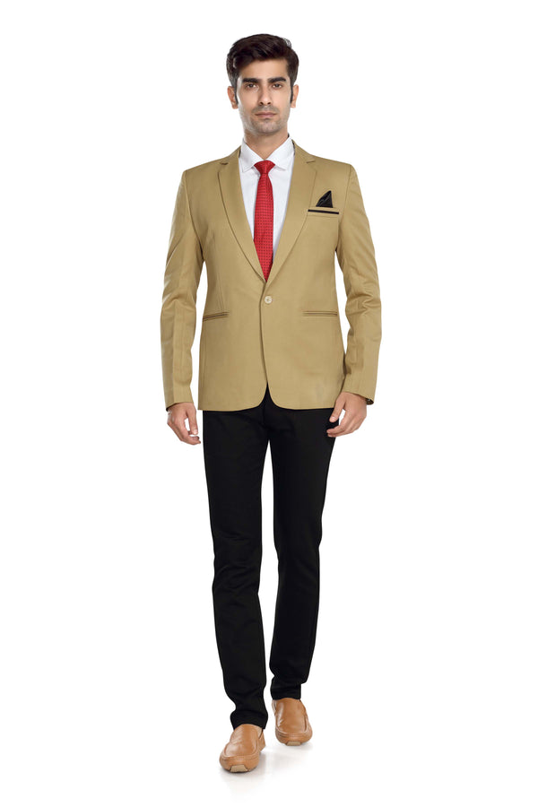 Men's slim fit TR blazer – Beige – view 2