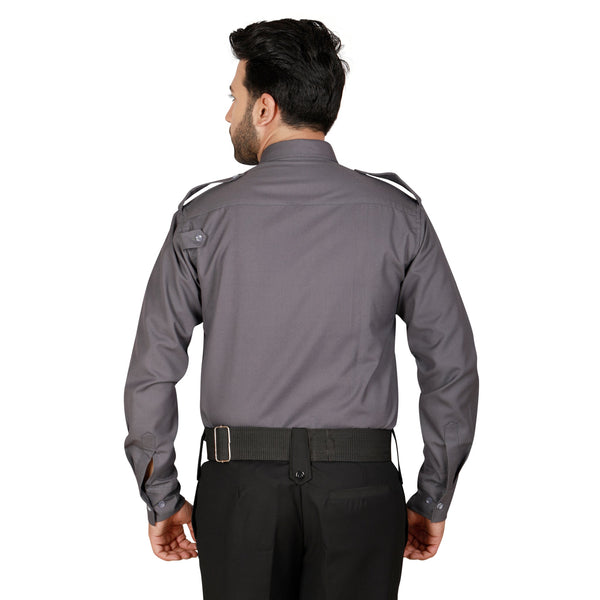 Dark grey security guard shirt for men