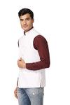 Men's White TR Nehru jacket – view 4