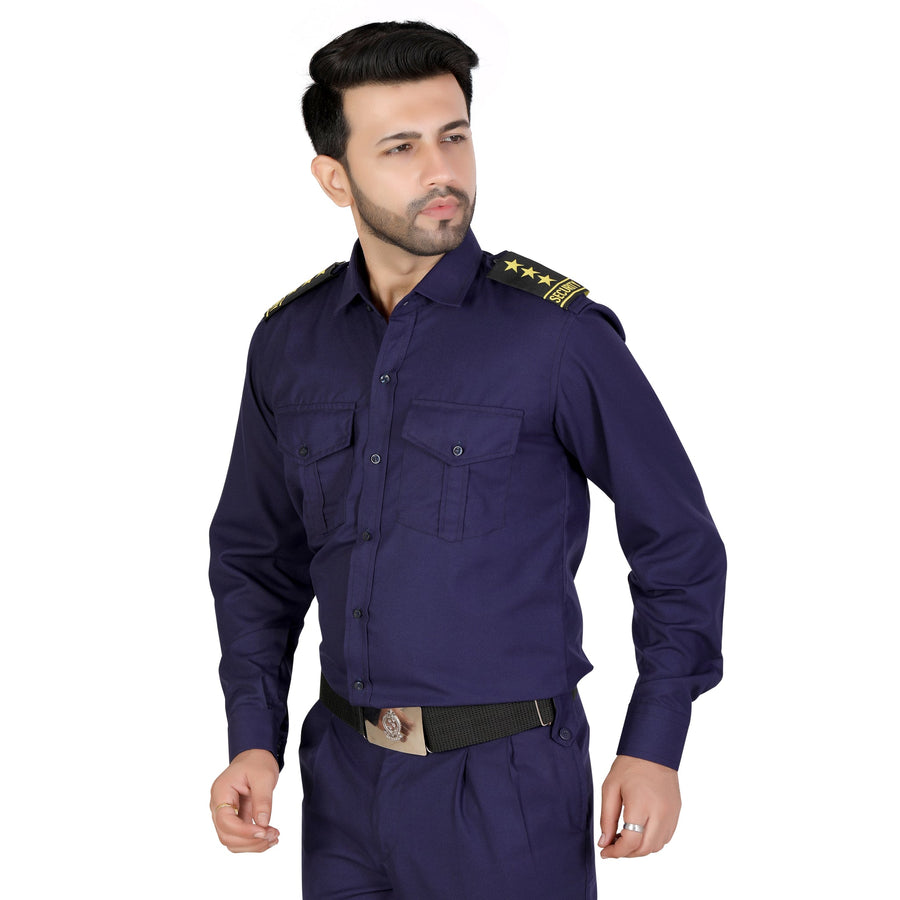 Security Guard Uniform Shirt & Pant – Navy Blue - Right Sleeve