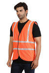 Orange reflective safety jacket with 1 inch tape