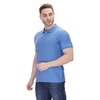 Sky Blue polo T-shirt (100% cotton) – right angle view