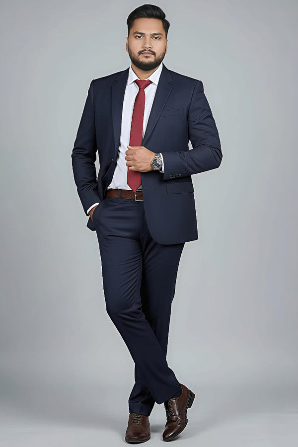 Mafatlal Trendz navy blue corporate blazer – view 3