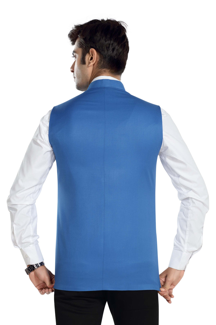 Men's TR Nehru Jacket – Light Blue - Right Sleeve