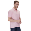 Pink polo T-shirt (100% cotton) – left angle view