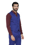Men's royal blue slim fit TR waistcoat – view 4