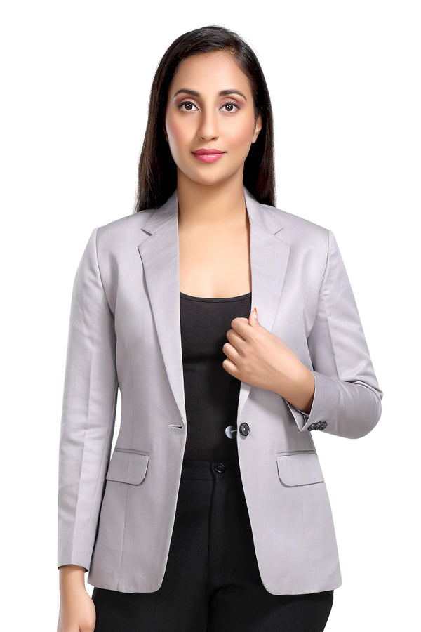 Women's slim fit TR blazer – Grey – view 2