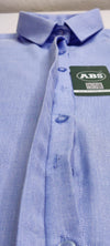Women's Chambray Formal Shirt – Blue – concealed placket detail