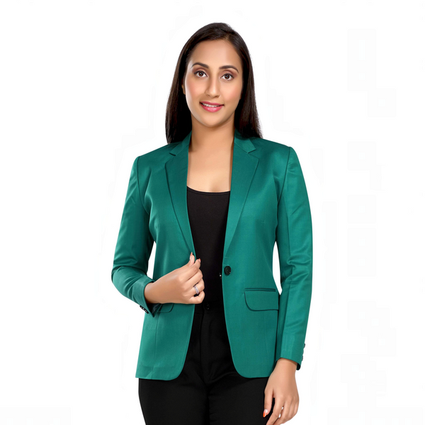 Women's slim fit TR blazer – Sea Green – view 2