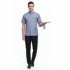 Half Sleeve Waiter Uniform – Steel Grey & Black – view 1