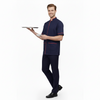 Half Sleeve Waiter Uniform – Navy Blue & Red – view 2