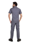 Industrial Worker Uniform – Grey, Half Sleeve – back