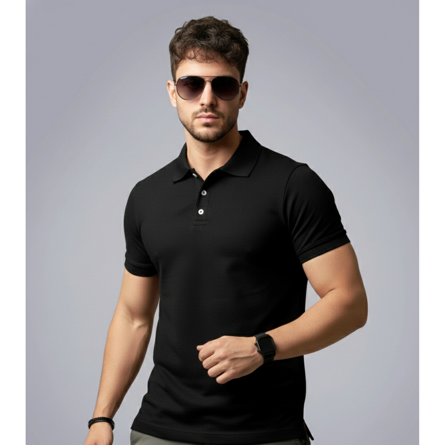 Dri-Fit Mars Polo T-Shirt – Black - Front