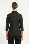 Women's Lycra 3/4 Sleeve Formal Shirt – Black – view 5