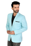 Men's slim fit TR blazer – Aqua Light – view 3