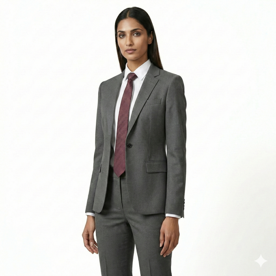 Women's Corporate Blazer – Grey - Front