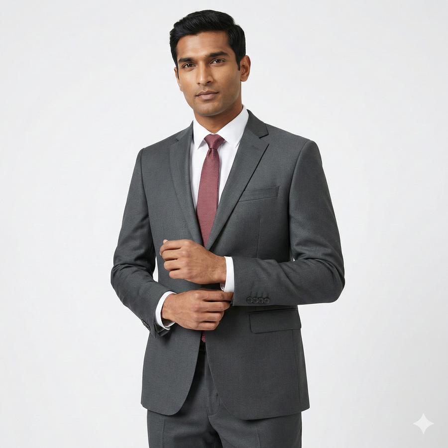 Men's Corporate Blazer – Grey - Left Sleeve