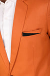 Men's slim fit TR blazer – Carrot Orange – view 5