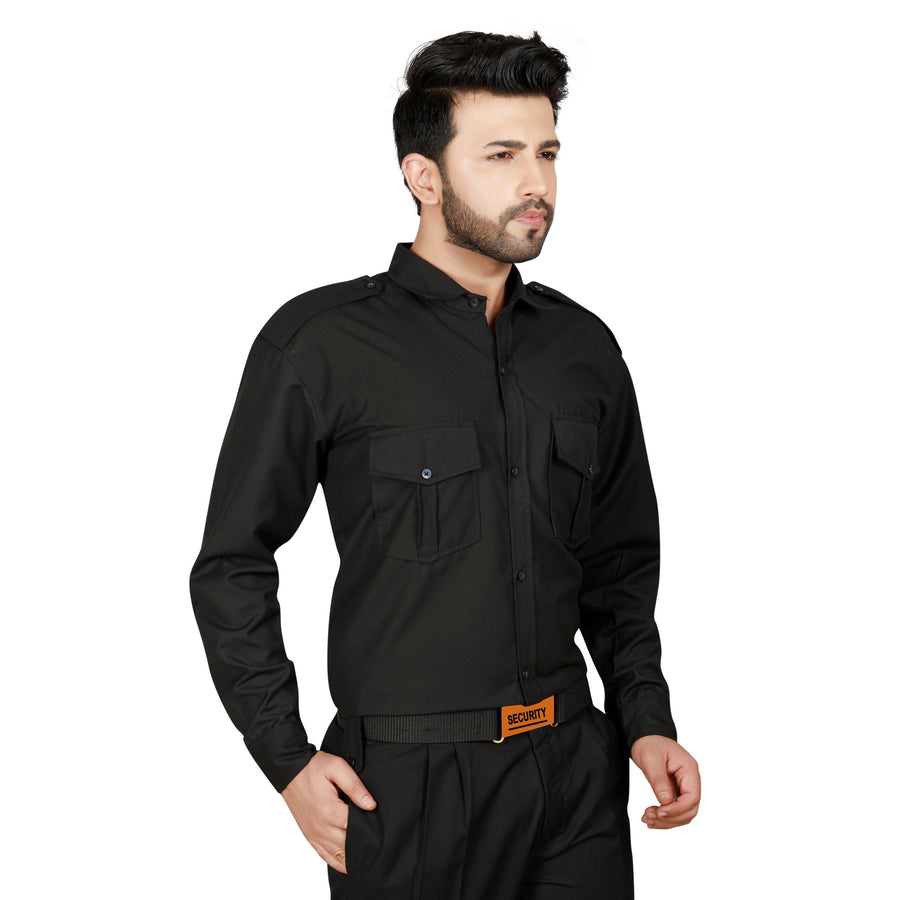 Security Guard Shirt – Black - Right Sleeve
