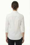 Women's Lycra 3/4 Sleeve Formal Shirt – White – view 6