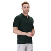 Bottle Green polo T-shirt (100% cotton) – front pose