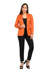 Women's slim fit TR blazer – Carrot Orange – view 1