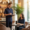Half Sleeve Waiter Uniform – Navy Blue & Red – view 5
