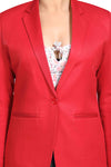 Women's slim fit TR blazer – Red – view 3