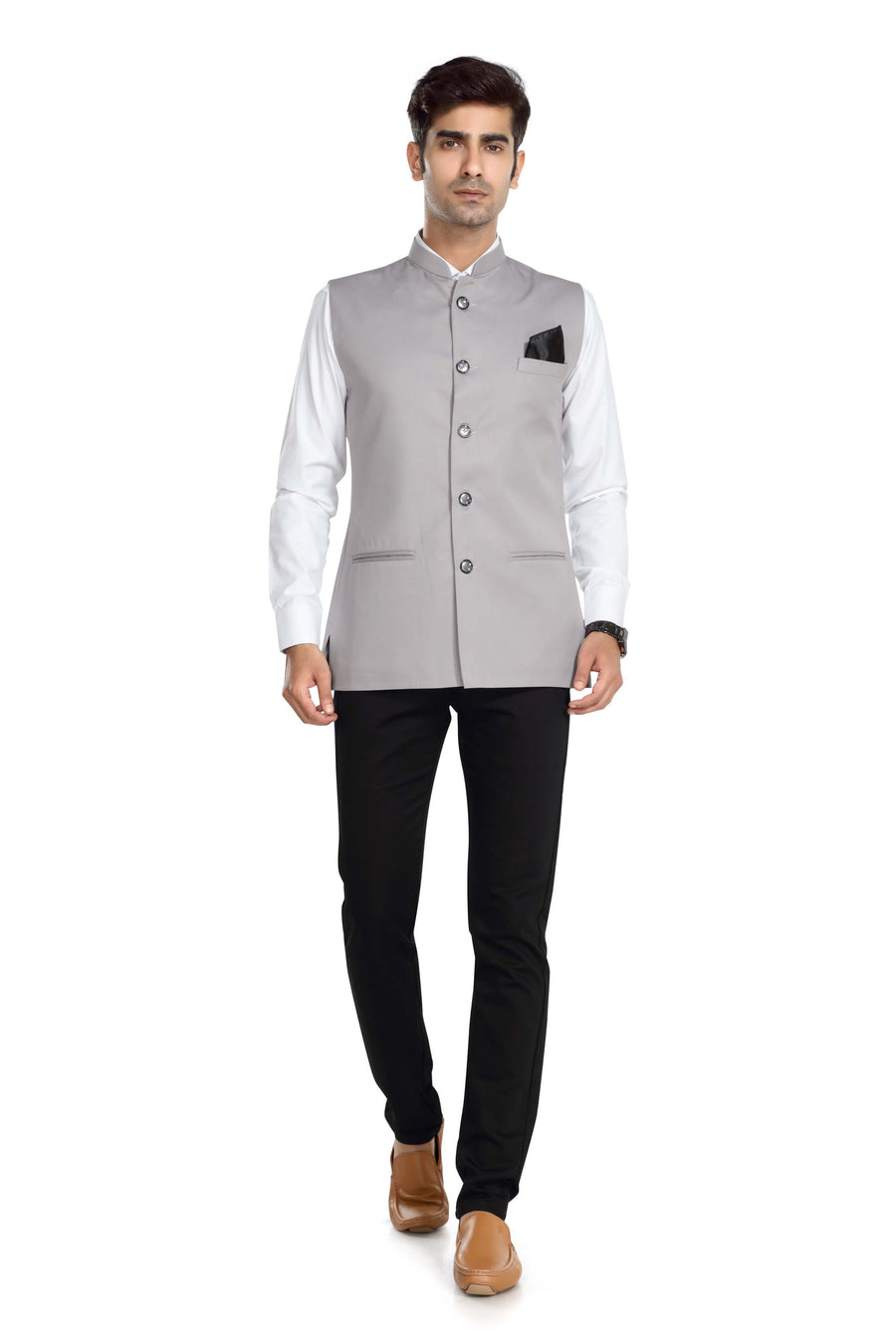 Men's TR Nehru Jacket – Grey - Back