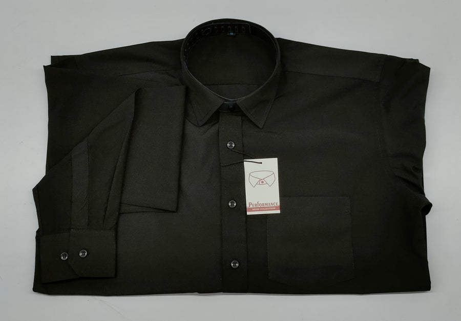 Men's Performance Formal Shirt – Black - Left Sleeve