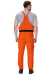 Industrial Dungaree Bib Overall – Orange – back straps