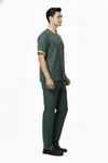 Half Sleeve Waiter Uniform – Dark Green & Mustard – view 3