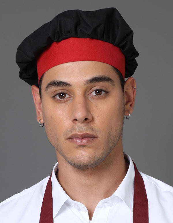 Chef Cap – Black & Red